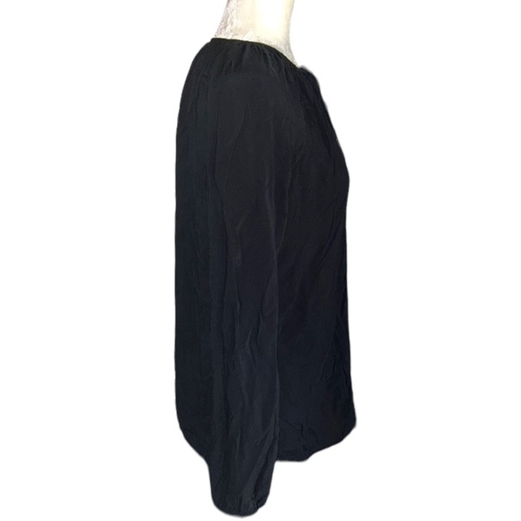 Lilly Pulitzer Willa Onyx Black Tie Neck Blouse - S - Picture 6 of 12